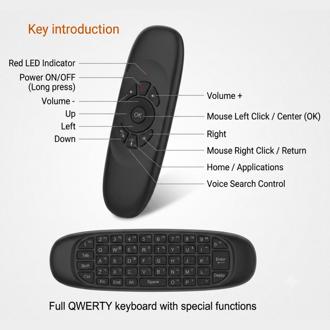 Wireless Rechargeable Air Mouse Remote (3)